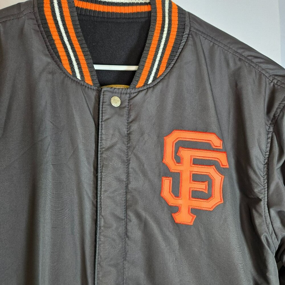 San Francisco Giants Wool Leather Baseball Reversible Jacket 3XL JH Design EUC - Picture 11 of 16